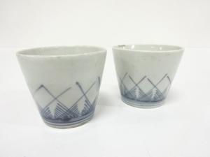 古伊万里　染付　蕎麦猪口　2客
